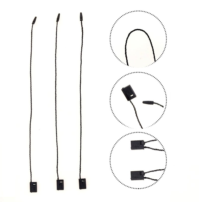 Pandiui23 1100 Pieces Hanging Rope Tags, Hang Tag Chain, Disposable Price Tags with Lock Lock for Clothing Jewelry Luggage and Security Products, 17cm (Black) - Image 3