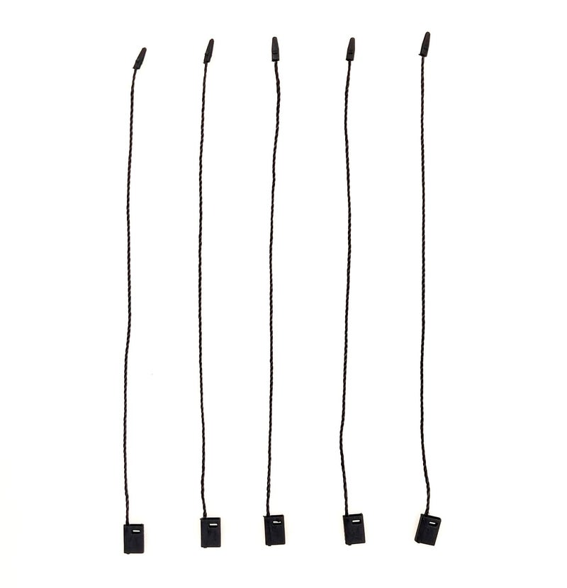 Pandiui23 1100 Pieces Hanging Rope Tags, Hang Tag Chain, Disposable Price Tags with Lock Lock for Clothing Jewelry Luggage and Security Products, 17cm (Black) - Image 2