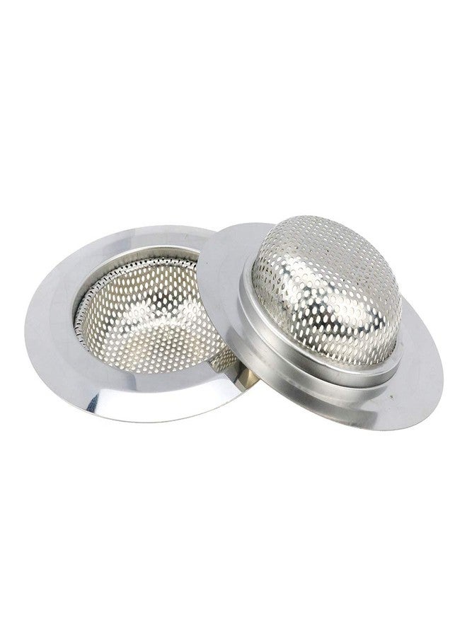 Xiaoyztan 2 Pcs 2.5-Inch Filter Diameter Kitchen Sink Strainer, Stainless Steel Drain Basket Filter with Large Wide Rim 4.5-inch Diameter & 1-Inch Depth - Image 1