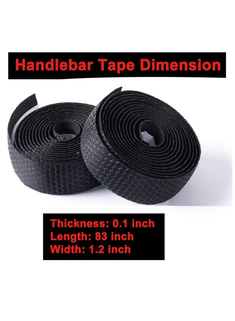 YelaJoy Bike Handlebar Tapes, Road Bicycle Bar Tape, Handle Wraps 2 Rolls for Road Bikes and Cycling (Black)  - Image 4