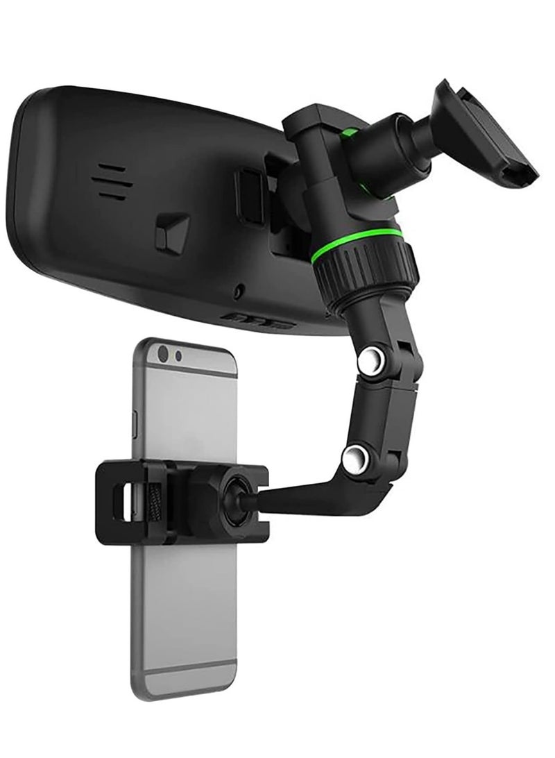 "360-Degree Rotating Multifunctional Rearview Mirror Phone Holder" - Image 2