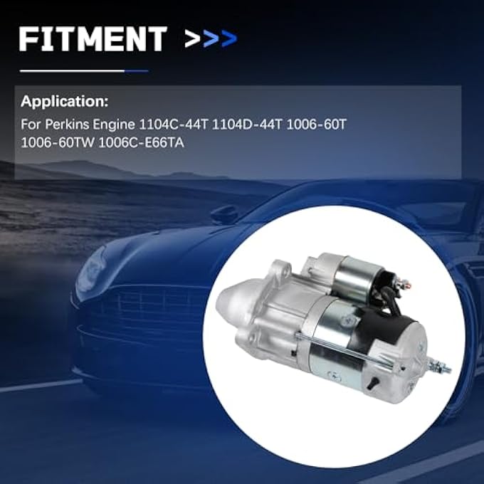 Zachager 1 Piece 2873K632 Starter Motor For Perkins Engine 1104C-44T 1104D-44T 1006-60T 1006-60TW 1006C-E66TA - Image 3