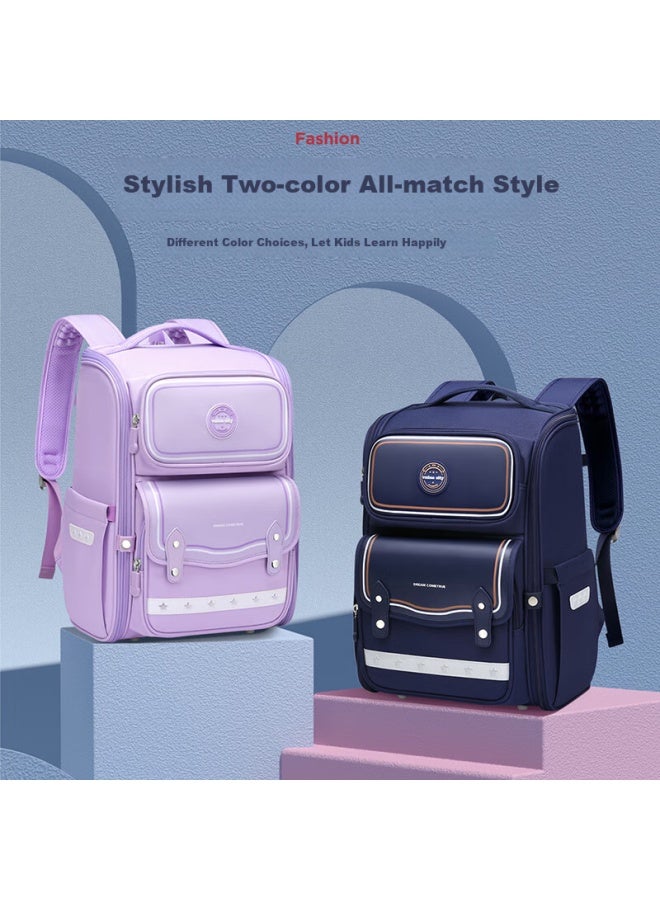 Ninth Castle The Ninth Castle Schoolbag For Primary School Students, Spine-protecting And Load-reducing Children's Backpack For Grades 3-6, Water-resistant Large Capacity Schoolbag For Boys And Girls - Image 3