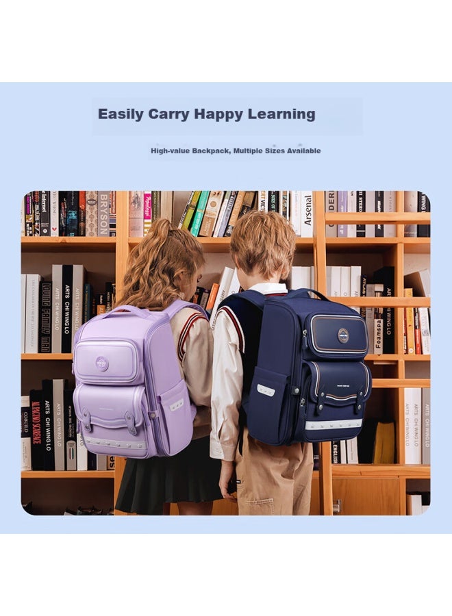 Ninth Castle The Ninth Castle Schoolbag For Primary School Students, Spine-protecting And Load-reducing Children's Backpack For Grades 3-6, Water-resistant Large Capacity Schoolbag For Boys And Girls - Image 2