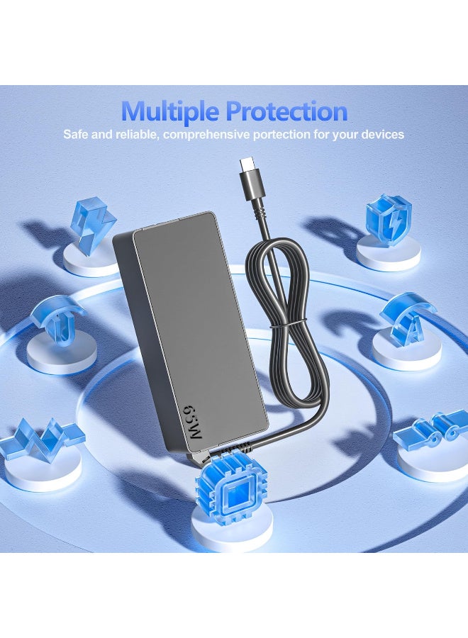 Zexen 65W USB C Laptop Charger Compatible with Lenovo ThinkPad Yoga Charger Compatible with HP Chromebook X360 Spectre, Dell Chromebook Latitude XPS, Acer Chromebook, Huawei Matebook Type C Power Cord - Image 2