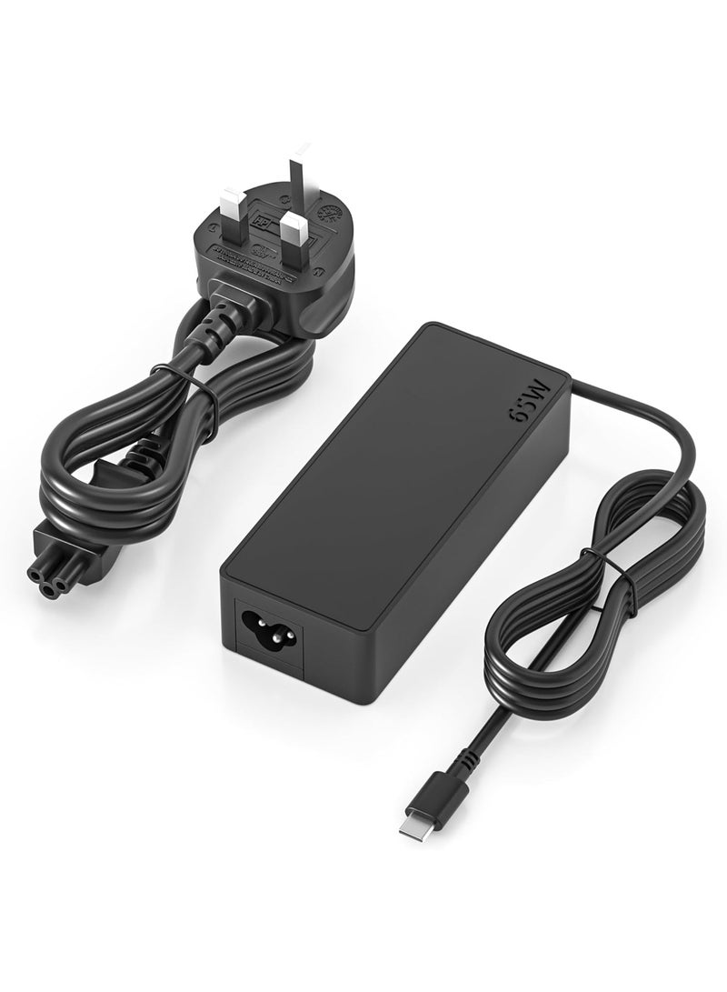 Zexen 65W USB C Laptop Charger Compatible with Lenovo ThinkPad Yoga Charger Compatible with HP Chromebook X360 Spectre, Dell Chromebook Latitude XPS, Acer Chromebook, Huawei Matebook Type C Power Cord - Image 1
