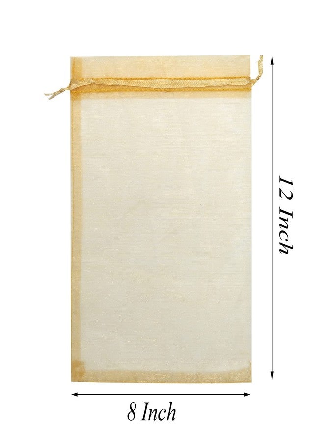 FOCCIUP 25 PCS 8x12 Inches Organza Bags With Drawstring Candy Bags Mesh Pouches for Party Wedding Presents Gift - Image 3