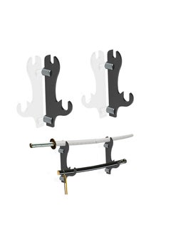 KASTWAVE Swords Wall Mount, Acrylic katana Stand Wall Mounted Lightsaber Display which can support all swords (Black)  - Image 1