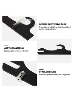 KASTWAVE Swords Wall Mount, Acrylic katana Stand Wall Mounted Lightsaber Display which can support all swords (Black)  - Image 3