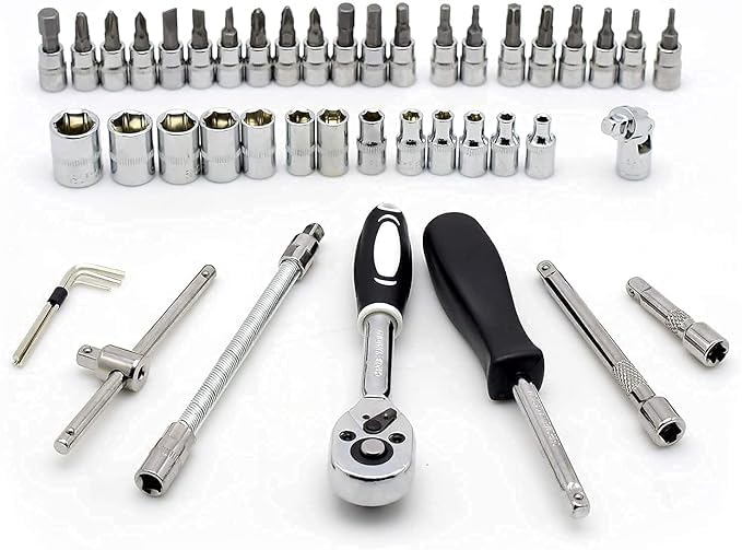 Cocina perfecta 46 in 1 Pcs Tool Kit & Screwdriver set and Precision Socket Set Wrench Set Multi Purpose Combination Tool Case, Multicolour  - Image 3