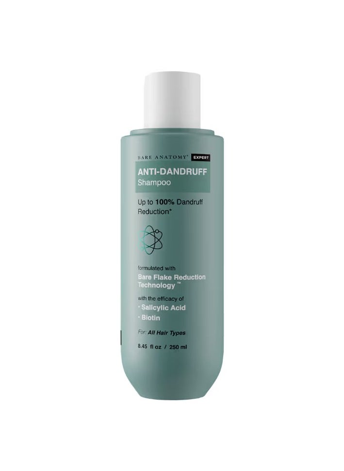 Anti Dandruff Shampoo - 250ml | Reduces Up to 100% Dandruff and Strengthens Hair | Derma Approved Shampoo with Salicylic Acid & Biotin | Shampoo For All Hair types | For Women And Men