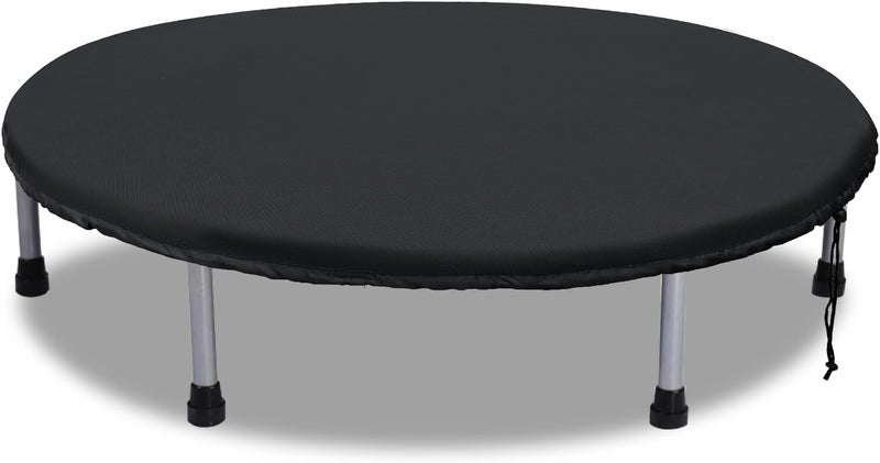 Hagsfire Mini Trampoline Cover 40 Inch Waterproof Fitness Protective Trampoline Round Covers for Adults Toddler Indoor Outdoor Garden Rebounder - Not Spring Covers (1 Black Cover Only) - Image 1
