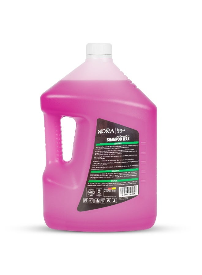 Nora Car Shampoo Wax 5L Pink – Ultra Shine Car Wash Soap with Thick Foaming Formula, pH Balanced, Colour Safe, Boosts Wax Protection, Deep Cleaning for Exterior, Tyres, Plastic & Painted Surfaces N-273 - Image 2