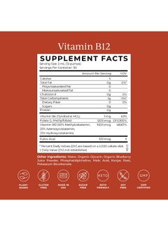 Cymbiotika Liposomal Vitamin B12 Liquid Supplement 1250 Mcg Supports Energy Cell Production Helps Strengthen Hair Skin & Nails Nongmo Gluten Free Sugar Free Keto & Vegan Friendly 2 Oz  - Image 5