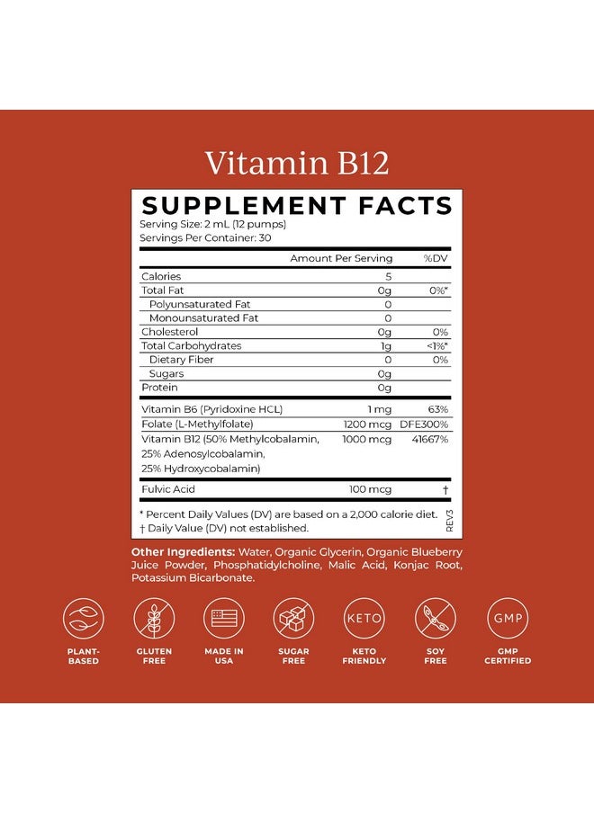 Cymbiotika Liposomal Vitamin B12 Liquid Supplement 1250 Mcg Supports Energy Cell Production Helps Strengthen Hair Skin & Nails Nongmo Gluten Free Sugar Free Keto & Vegan Friendly 2 Oz  - Image 5