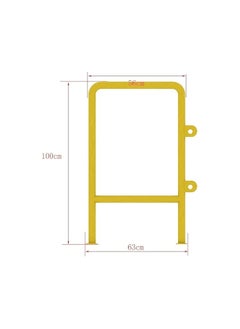 AL BADER Iron Wall Swing Heavy Duty Bench with Iron Bar, Plastic Covered Chain and Snap Hooks, Great for Playground, Backyard, Playroom, ( Yellow )  - Image 2