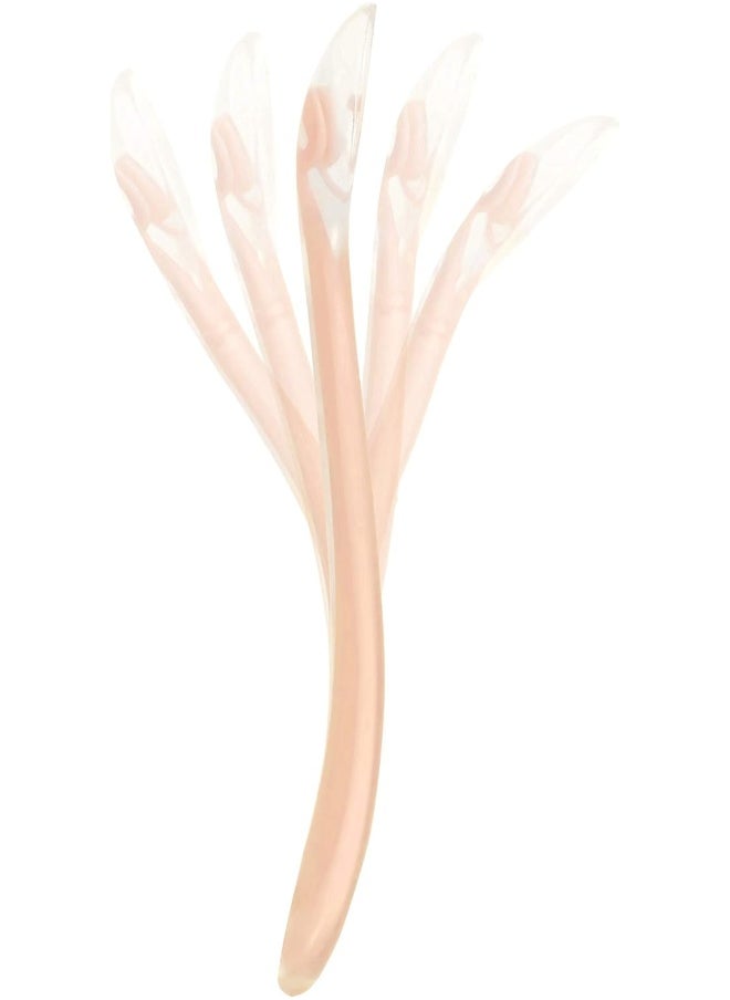 babymoov - Silicon Spoon, Bpa - Free, Dishwasher And Microwave Safe , Soft And Flexible For Delicate Gums, Training Feeding Spoon, Food Spoons, 4+, Peach - Image 1