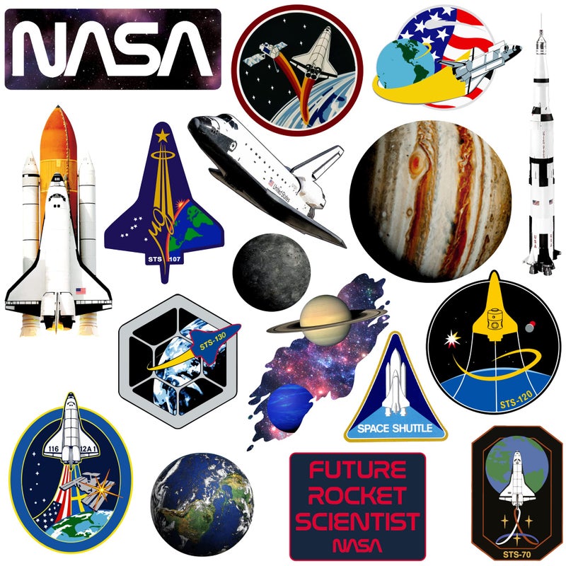 GRAPHICS & MORE NASA Missions 50ct Vinyl Large Deluxe Stickers Variety Pack â€“ Laptop, Water Bottle, Scrapbooking, Tablet, Indoor/Outdoor â€“ Set of 50 - Image 3