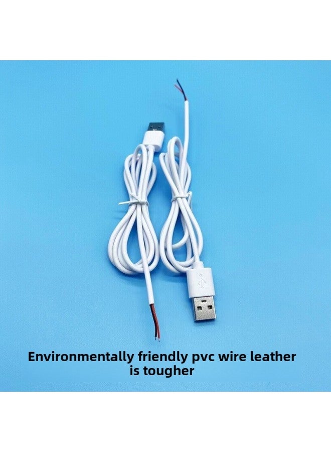 Supply 1 M Semi-finished USB Hot Tin Tail Charging Cable Environmentally Friendly Fixed Length Applicable Table Lamp Cable-Color:Black-Line Length:3.0mm Wire Diameter 1 M  - Image 3