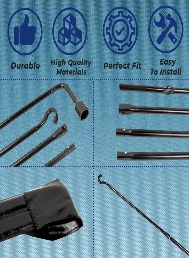 Reeauto Spare Tire Tool Kit with Tire Jack Handle and Wheel Lug Wrench Compatible with 2007-2021 Tundra 2008-2021 Sequoia - Image 5