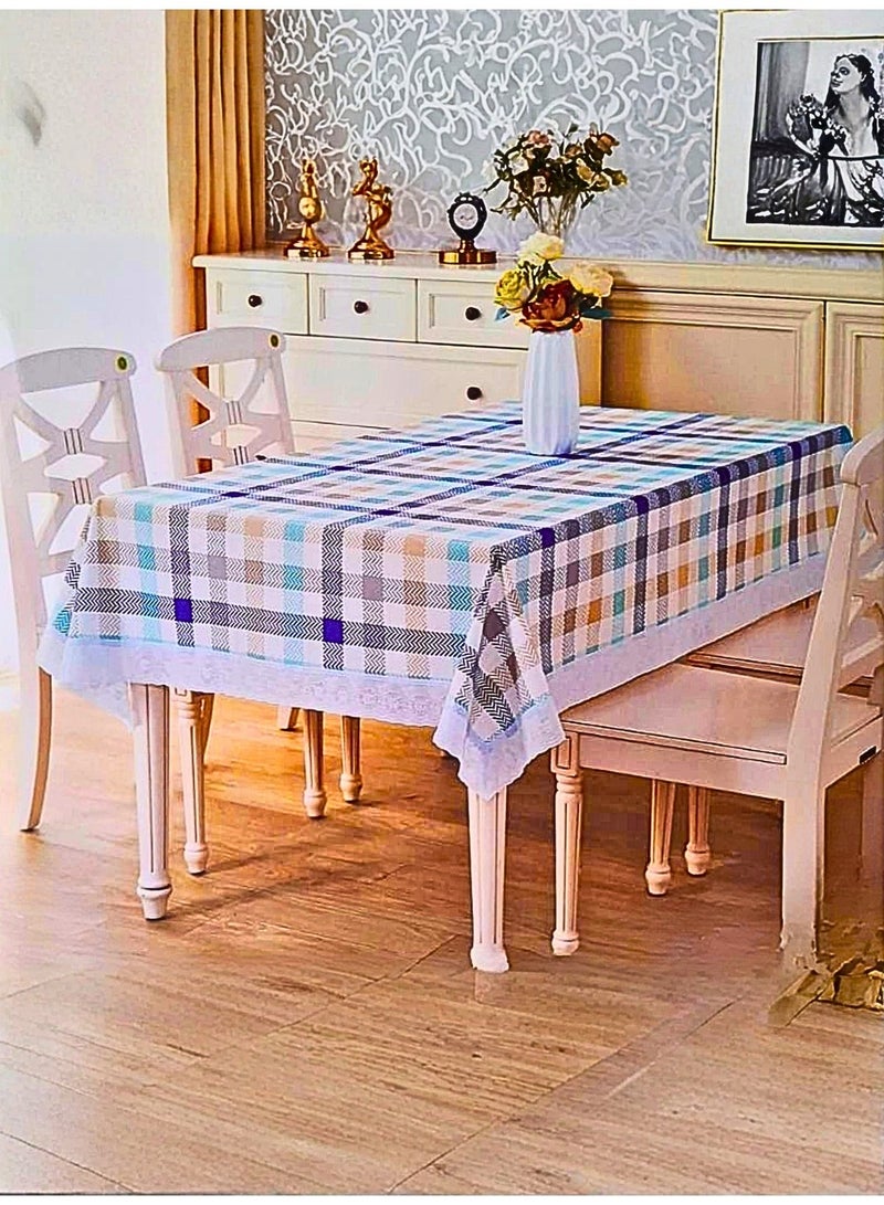 مفرش طاولة أنيق مقاوم للماء لطاولة الطعام، مقاس 137 سم × 183 سم - Image 1