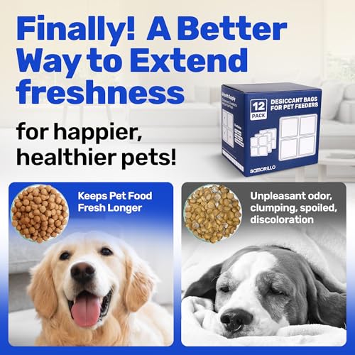 Samorillo [12 Pack] Desiccant Bag for Petlibro Pet Feeder - Six-Month Supply Keeps Dog Food & Cat Food Dry + Fresh - Removes Moisture & Odors for Automatic Pet Feeders - Made from Silica, Carbon & Deoxidizer - Image 2