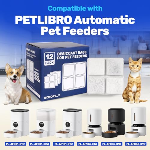 Samorillo [12 Pack] Desiccant Bag for Petlibro Pet Feeder - Six-Month Supply Keeps Dog Food & Cat Food Dry + Fresh - Removes Moisture & Odors for Automatic Pet Feeders - Made from Silica, Carbon & Deoxidizer - Image 3