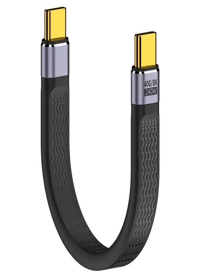 AreMe Short USB C Cable 5.3 inch, USB C to Type C 240W Fast Charging USB 4 Cable Supports 8K HD Display, 40Gbps Data Transfer for Thunderbolt 4/3, Laptop, Tablet, Phone and More - Image 1