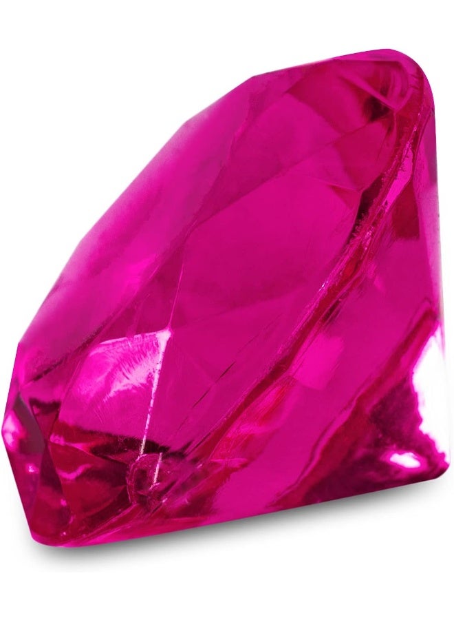 Super Z Outlet Fuchsia Acrylic Round Diamond Crystals Treasure Gems for Table Scatters, Vase Fillers, Event, Wedding, Birthday Decoration Favor, Arts & Crafts (1 Pound, 240 Pieces) - Image 3