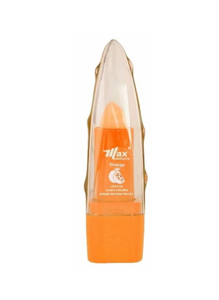 Max Elegance Magic Colors Rouge Edition Velvet Lipstick with Orange 