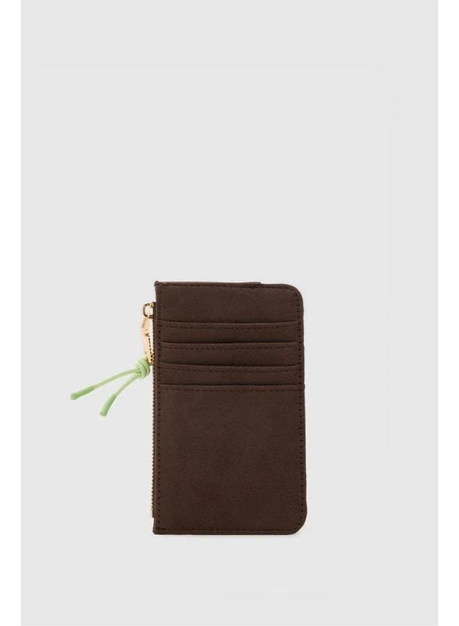 Lume Suede Women's Cardholder Coffee.
