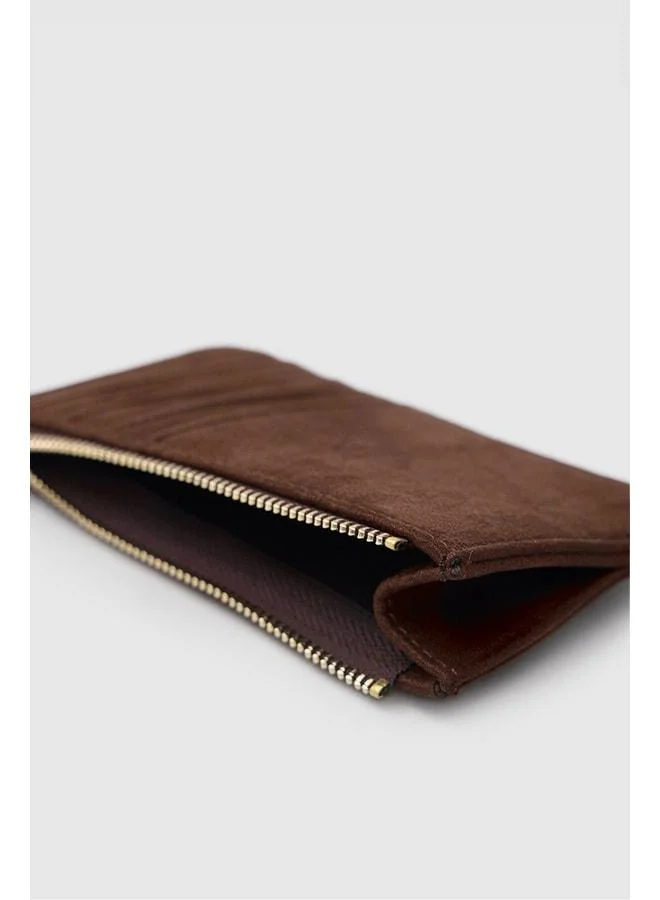 Shule Bags  Lume Suede Women's Cardholder Coffee. for Women | Best Price UAE