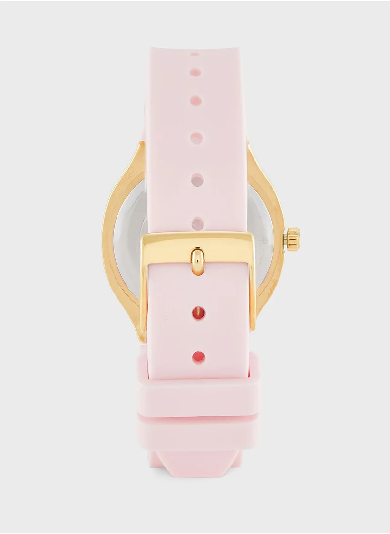 GUESS Eve Silicone Strap Analog Watch