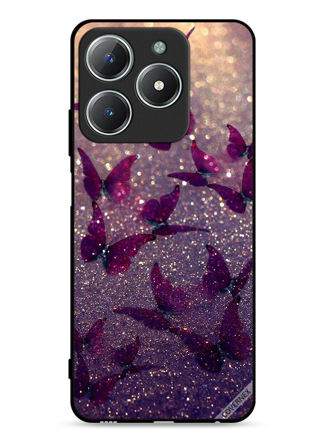 Covernex Realme C63 4G Protective Case Cover Glitter Butterflies - Image 1