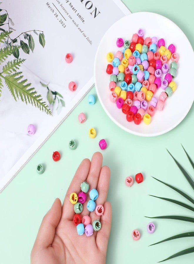 Styquenzer Hair Beads, 100 Pcs Rainbow Mini Hair Clips Braid Clips, Plastic Tiny Hair Claw Clips Cute Candy Colors Hair Decorations Colorful Beads Clip Wear Hair Accessories for Women and Girls (Mixed Colors) - Image 3