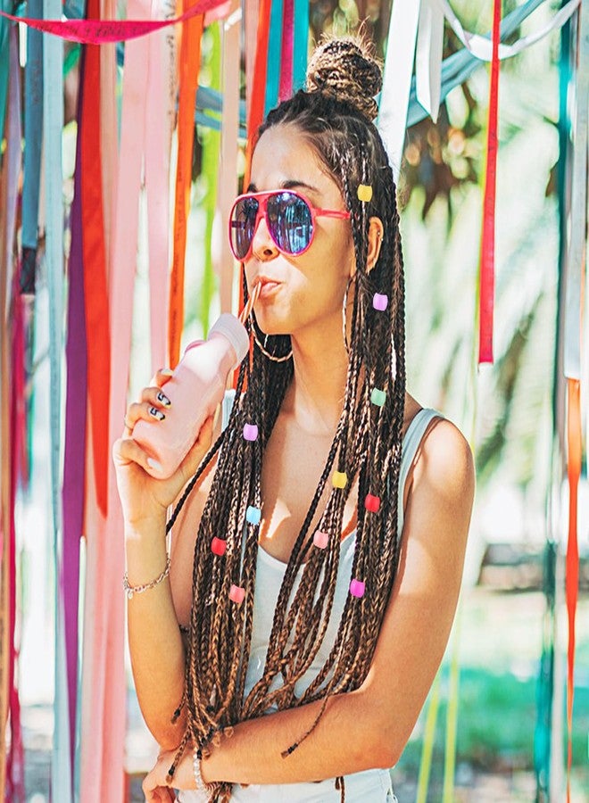 Styquenzer Hair Beads, 100 Pcs Rainbow Mini Hair Clips Braid Clips, Plastic Tiny Hair Claw Clips Cute Candy Colors Hair Decorations Colorful Beads Clip Wear Hair Accessories for Women and Girls (Mixed Colors) - Image 4