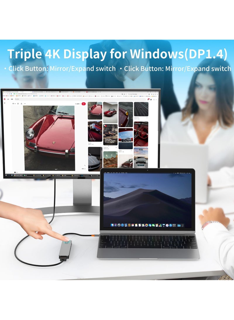 محور USB C 8 في 1 مع محول من USB A إلى USB C ومنافذ USB 3.0 - Image 4