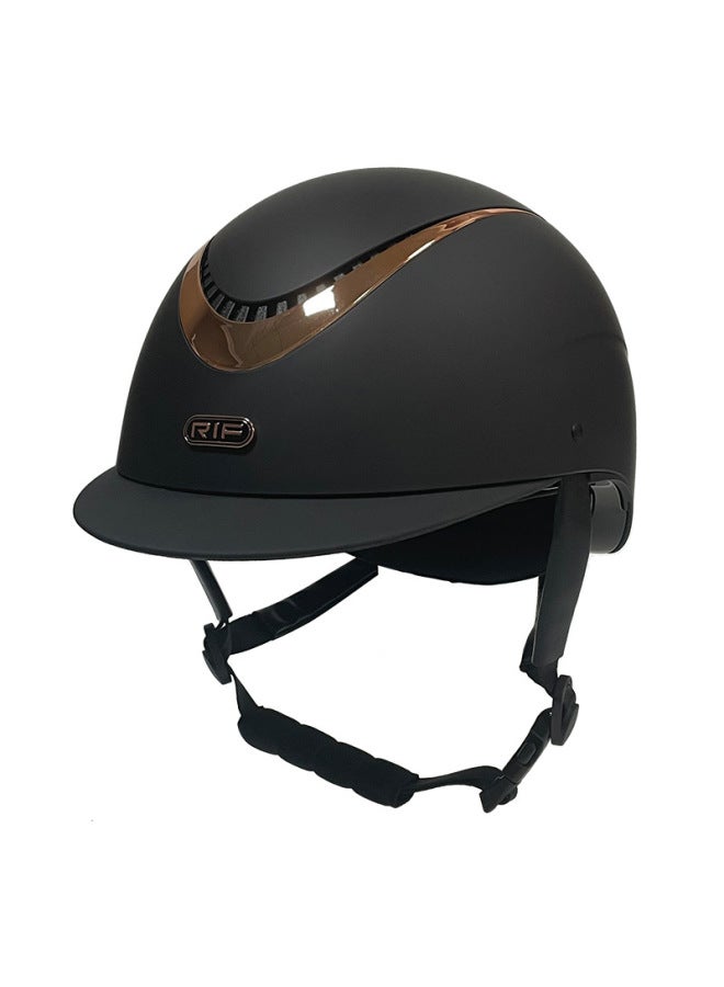 9 rose Gold Rif Equestrian Helmet Children's Equestrian Equipment Female Horse Helmet Sports Cycling Helmet Sports Breathable Casual