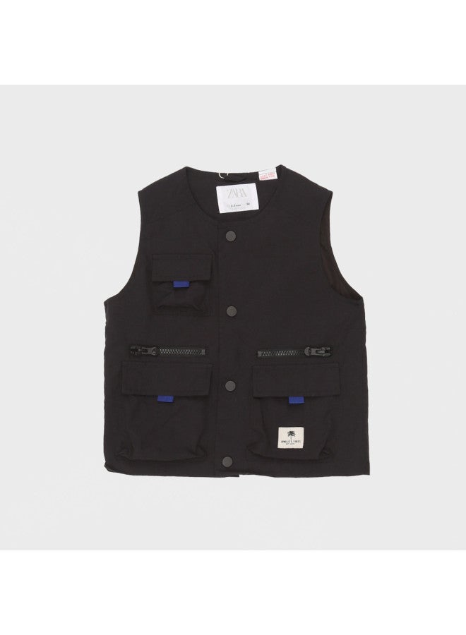Zara Kids' Workwear Snap Button Stylish Casual Vest - Image 2