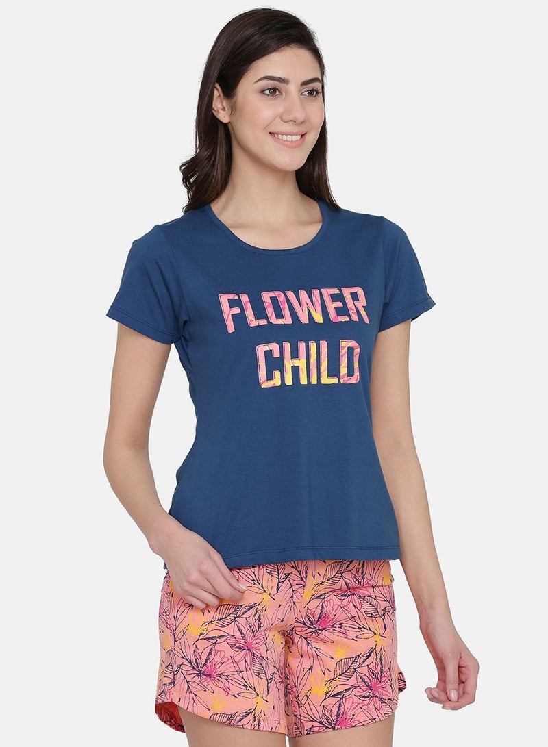 Pretty Florals Top & Shorts Set - Cotton Rich
