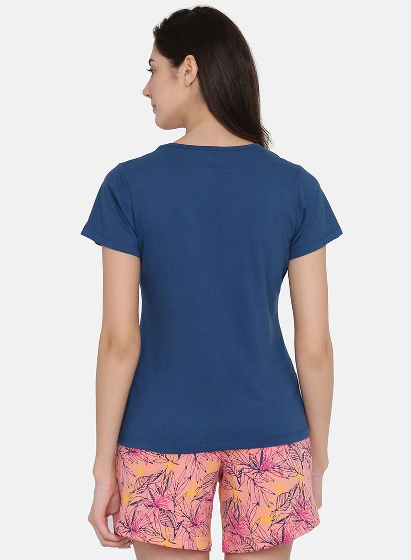 Pretty Florals Top & Shorts Set - Cotton Rich