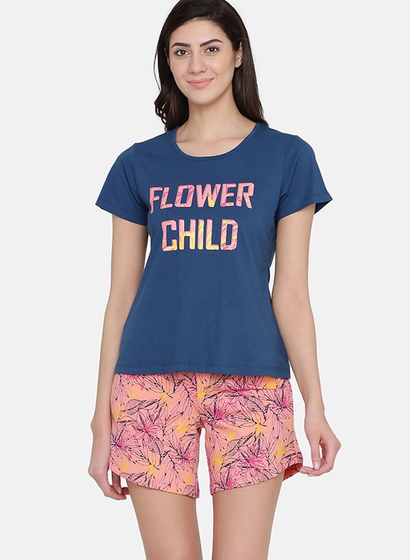 Pretty Florals Top & Shorts Set - Cotton Rich