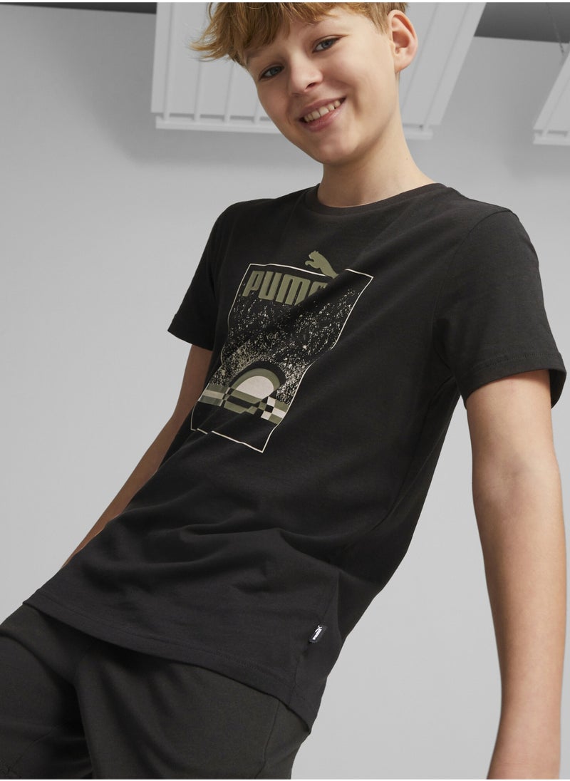 PUMA Essentials Kids BoysSTREET ART Summer Short Sleeve T-Shirt  - Image 1