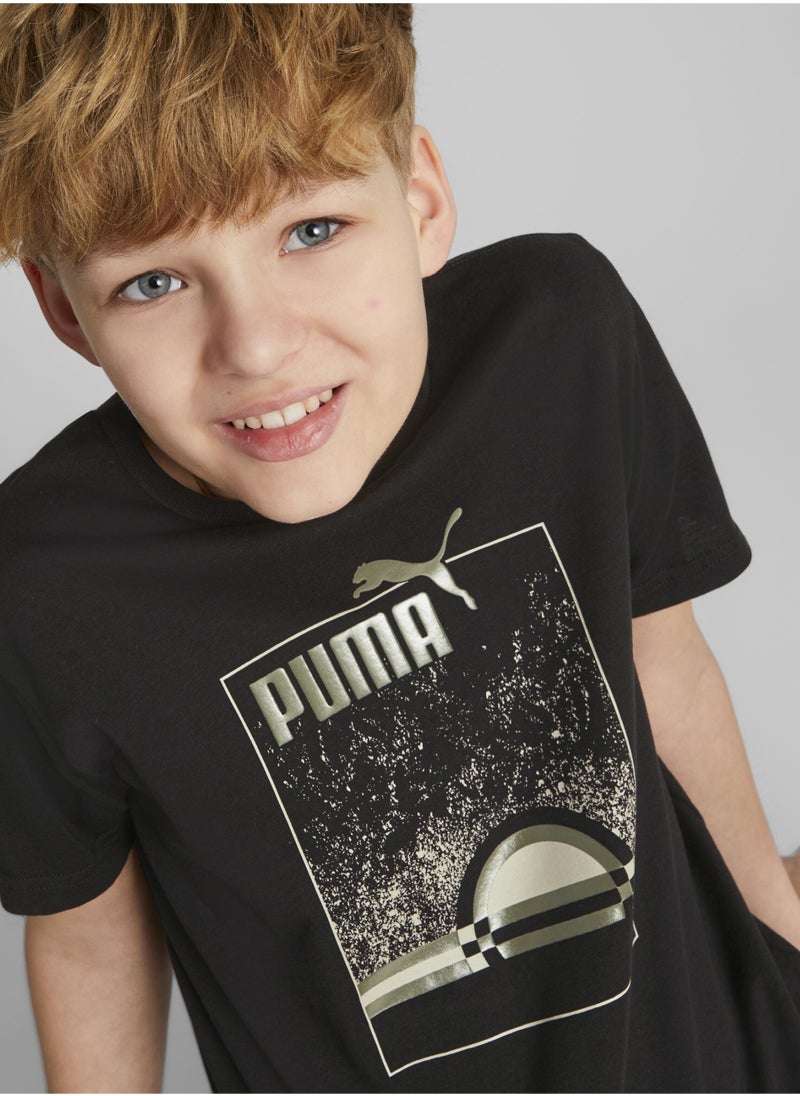PUMA Essentials Kids BoysSTREET ART Summer Short Sleeve T-Shirt  - Image 2