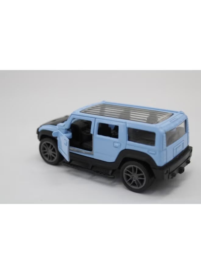 1:36 Scale Simulation of Hummer H2 – Diecast Alloy Model SUV Toy Car with Pull-Back Action, Light & Sound – Collectible Vehicle for Kids & Adults - Image 2