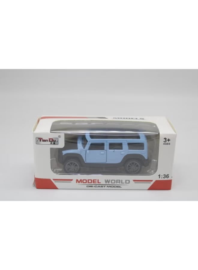 1:36 Scale Simulation of Hummer H2 – Diecast Alloy Model SUV Toy Car with Pull-Back Action, Light & Sound – Collectible Vehicle for Kids & Adults - Image 5