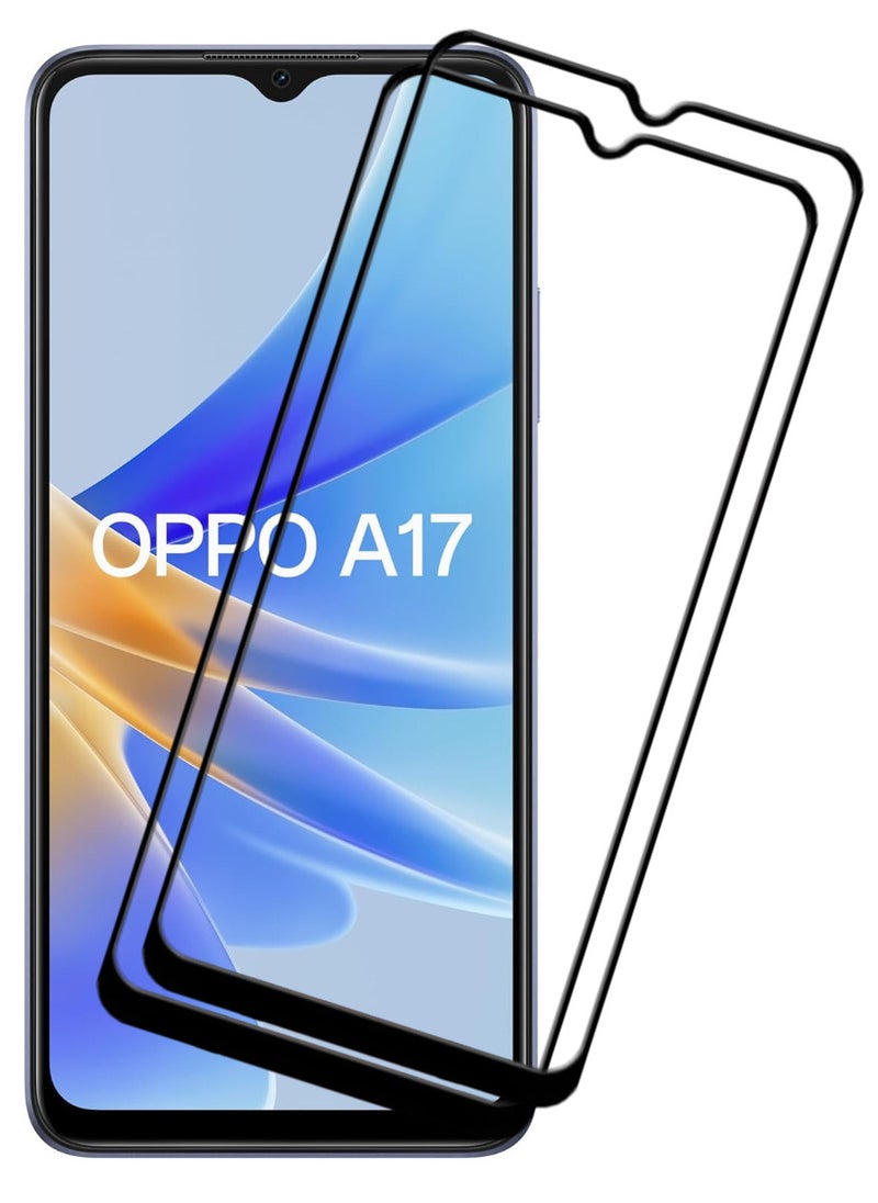ACLIX 2 Pieces Antistatic ESD Dustproof Premium Quality High Definition Tempered Glass Screen Protector Designed For Oppo A17 - Image 1