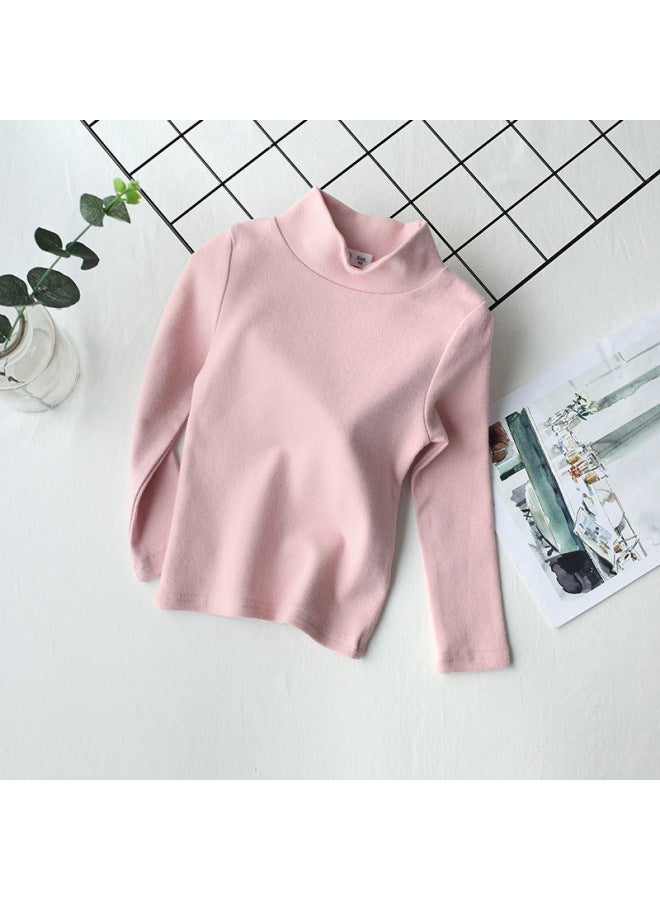 Children's Clothing Kidsren's Bottoming Shirt Kidsren's Autumn Tops Mid-collar Inner Long-sleeved T-shirt Baby Boy White Autumn Clothing