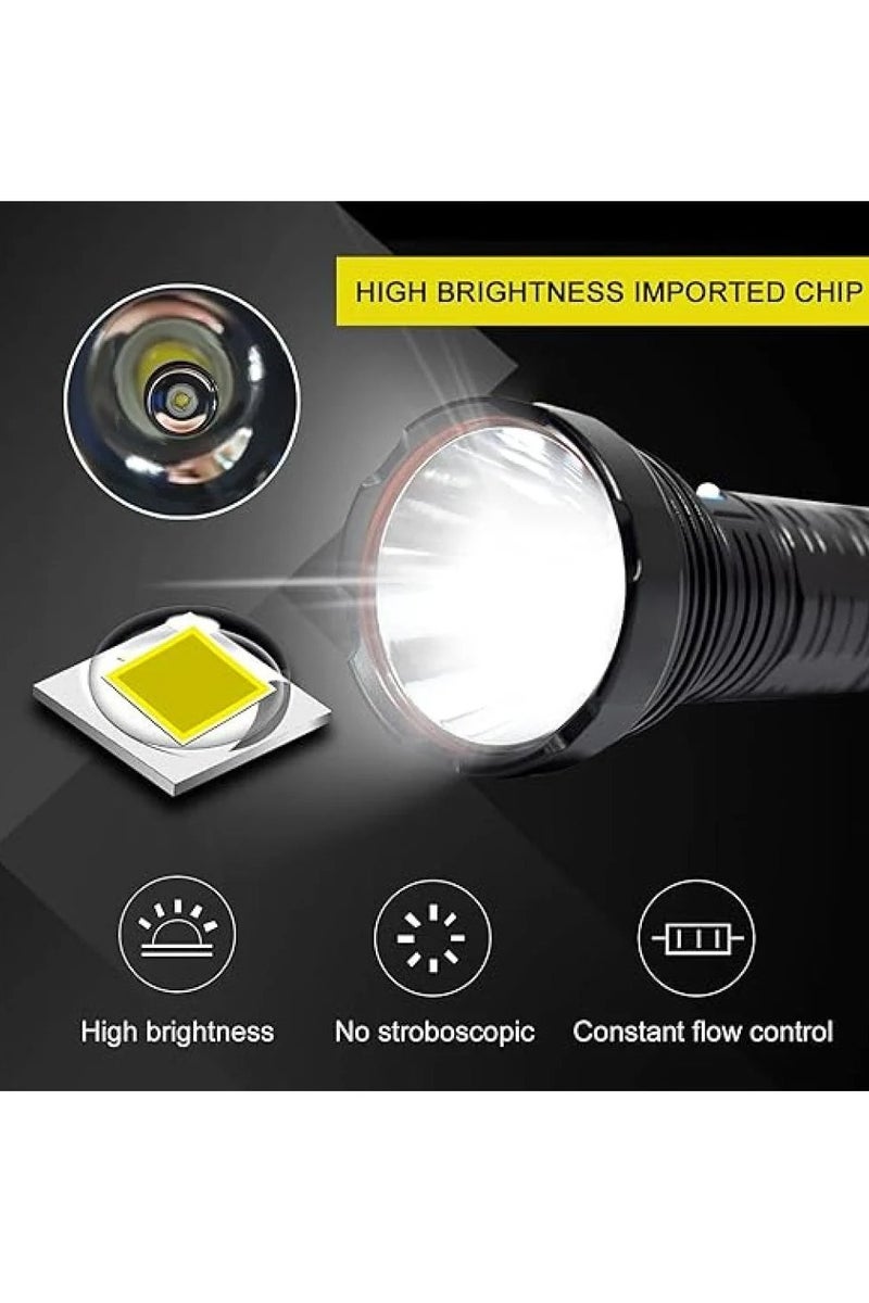 360°Light Rechargeable Tactical Flashlight TW-1028 (26650 Battery and Charger Included) High Lumens LED, Super Bright, Zoomable, 5 Modes and Water Resistant - Best Camping, Emergency Flashlights - Image 4