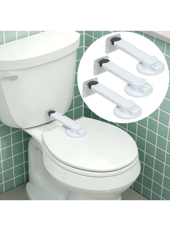 Wappa Baby Baby Toilet Lock (3 Pack) Ideal Baby Proof Toilet Lid Lock With Arm No Tools Needed Easy Installation With 3M Adhesive Top Safety Toilet Seat Lock Fits Most Toilets White - Image 2